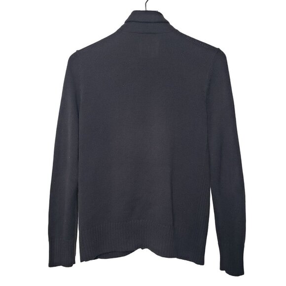 Chicos Zenergy 1 Knit Jacket Full Zip Mock Neck Pockets Black Womens Medium - Picture 7 of 9